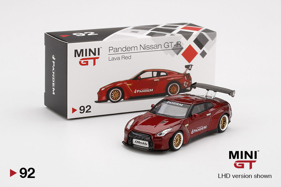 MINI GT 1/64 No.92 Pandem Nissan GT-R (R35) Lava Red RHD MGT00092-R