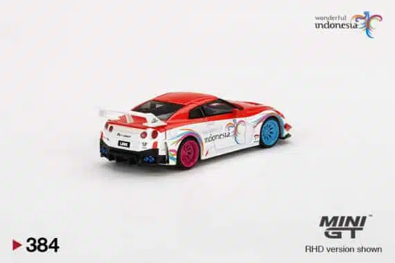 MINI GT 1/64 No.384 LB-Silhouette WORKS GT NISSAN 35GT-RR Ver.1 Wonderful Indonesia RHD MGT00384-R (แพ็คแขวน)