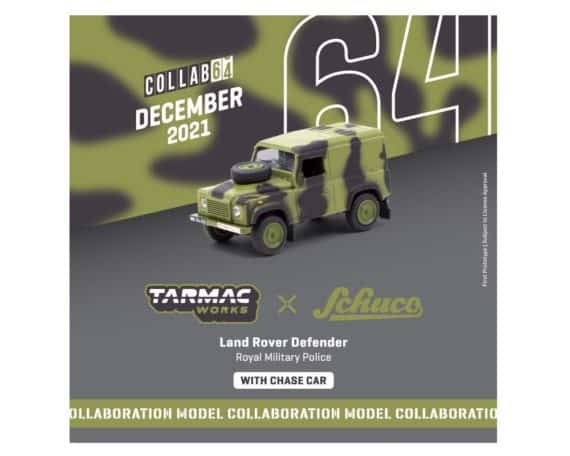 Tarmac Works 1/64 COLLAB64 Schuco X Tarmac Land Rover Defender Royal Military Police