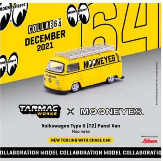 Tarmac Works 1/64 COLLAB64 Volkswagen Type II (T2) Panel Van Mooneys