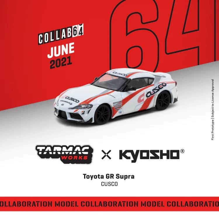 Tarmac Works 1/64 COLLAB64 Kyosho X Tarmac Works Toyota GR Supra Cusco