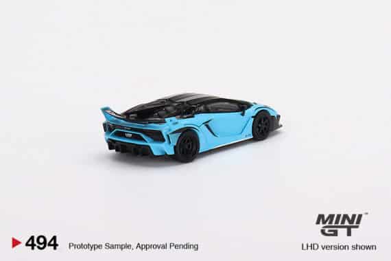 MINI GT 1/64 No.494 Lamborghini LB-Silhouette WORKS Aventador GT EVO Baby Blue MGT00494-R