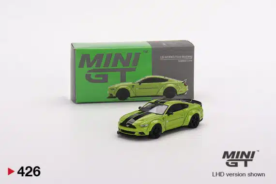 MINI GT 1/64 No.426 LB-WORKS Ford Mustang Grabber Lime LHD MGT00426-L