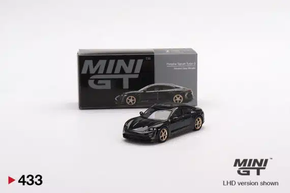 MINI GT 1/64 No.433 Porsche Taycan Turbo S Volcano Grey Metallic RHD MGT00433-R