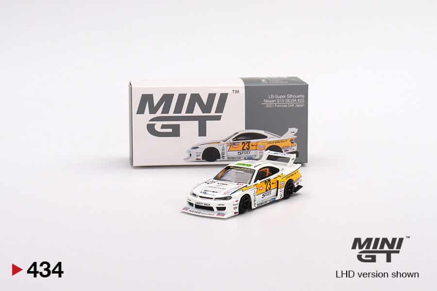 MINI GT 1/64 No.434 LB-Super Silhouette Nissan S15 SILVIA #23 2021 Formula Drift Japan RHD MGT00434-R