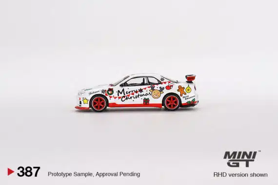 MINI GT 1/64 No.387 Nissan Skyline GT-R (R34) Top Secret 2022 Christmas Limited Edition 9999 pcs MGT00387-R