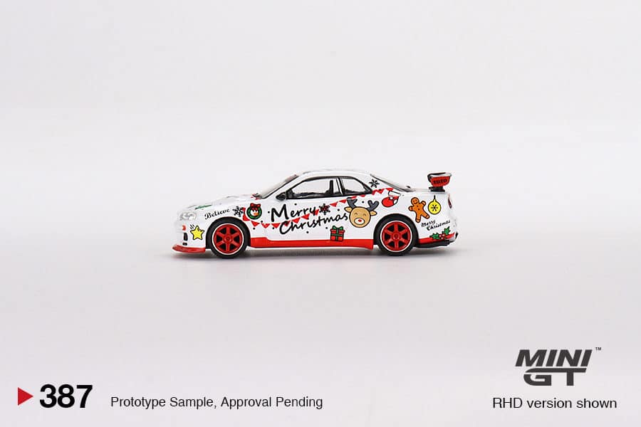 MINI GT 1/64 No.387 Nissan Skyline GT-R (R34) Top Secret 2022 Christmas Limited Edition 9999 pcs MGT00387-R
