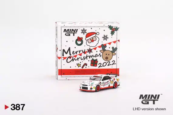 MINI GT 1/64 No.387 Nissan Skyline GT-R (R34) Top Secret 2022 Christmas Limited Edition 9999 pcs MGT00387-R