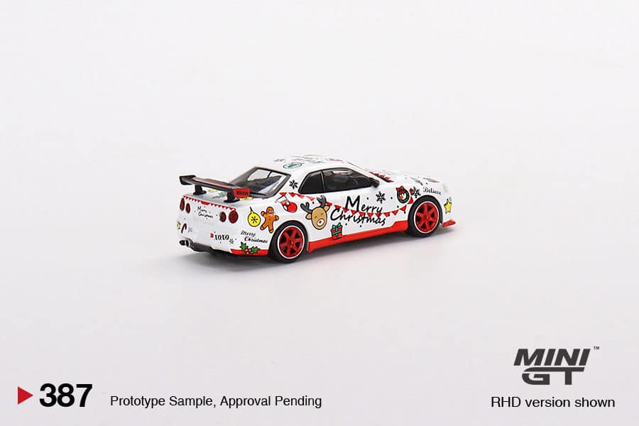 MINI GT 1/64 No.387 Nissan Skyline GT-R (R34) Top Secret 2022 Christmas Limited Edition 9999 pcs MGT00387-R