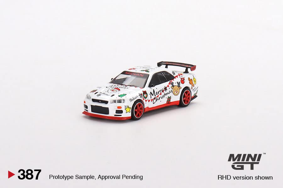 MINI GT 1/64 No.387 Nissan Skyline GT-R (R34) Top Secret 2022 Christmas Limited Edition 9999 pcs MGT00387-R