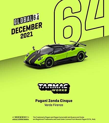 Tarmac Works 1/64 GLOBAL64 Zonda Cinque Verde Firenze