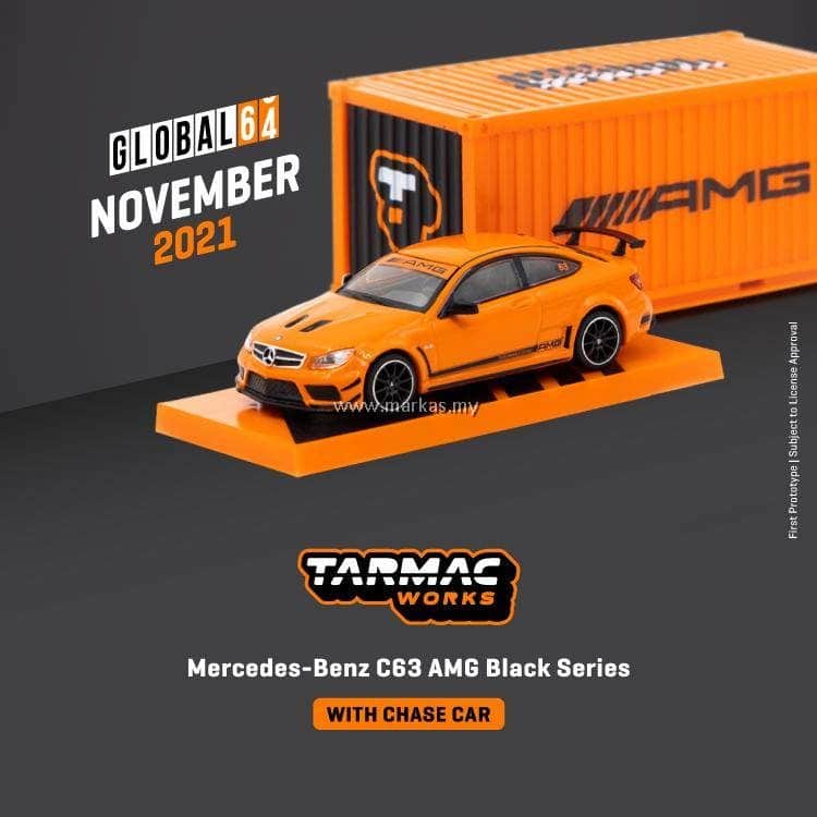 Tarmac Works 1/64 GlOBAL64 Mercedes-Benz C63 AMG Coupe Black Series