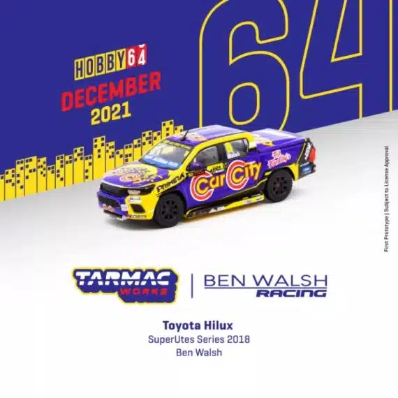 Tarmac Works 1/64 HOBBBY64 Ben Walsh Toyota Hilux SuperUtes Series 2018