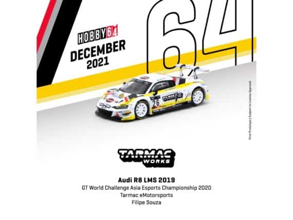 Tarmac Works 1/64 HOBBBY64 Audi R8 LMS 2019 GT World Challenge Asia Esports Championship 2020