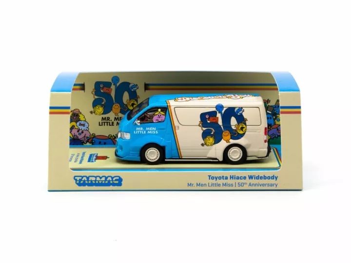 Tarmac Works 1/64 COLLAB64 Toyota Hiace Widebody Discover You Mr.Men Little Miss 50th Anniversary