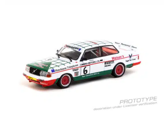 Tarmac Works 1/64 HOBBY64 Volvo 240 Turbo Macau Guia Race 1985 Winner Gianfranco Brancatelli