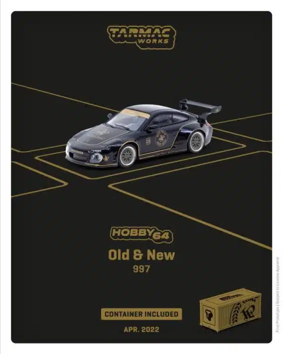 Tarmac Works 1/64 HOBBBY64 Old & New 997 JPS with Container