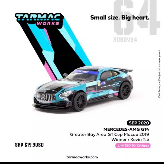 Tarmac Works 1/64 HOBBBY64 Merceds-AMG GT4 | Greater Boy Area GT Cup Macav 2019 Winner