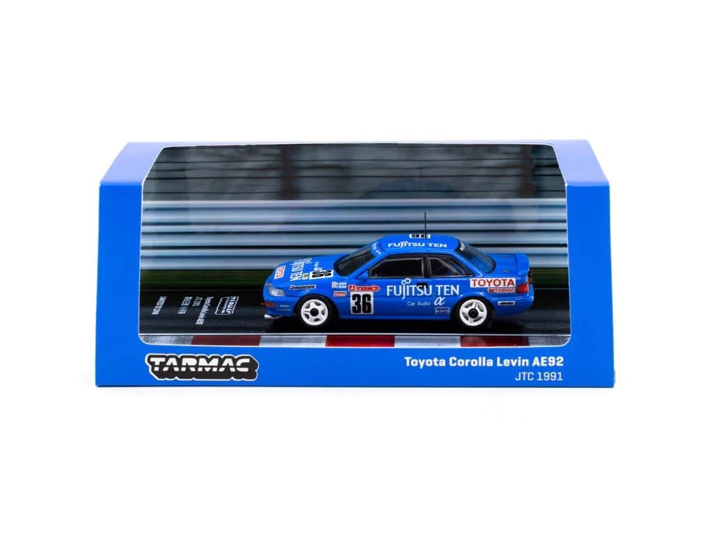 Tarmac Works 1/64 HOBBY64 Toyota Corolla Levin AE92 JTC 1991