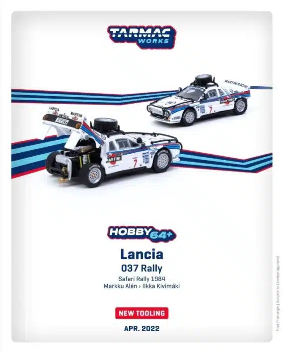 Tarmac Works 1/64 HOBBBY64 Lancia 037 Rally Safari Rally 1984