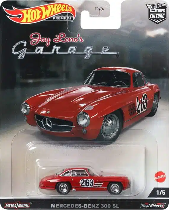 Hot Wheels Premium Car Culture Jay Reno Garage - Mercedes-Benz 300 SL Red HCK07
