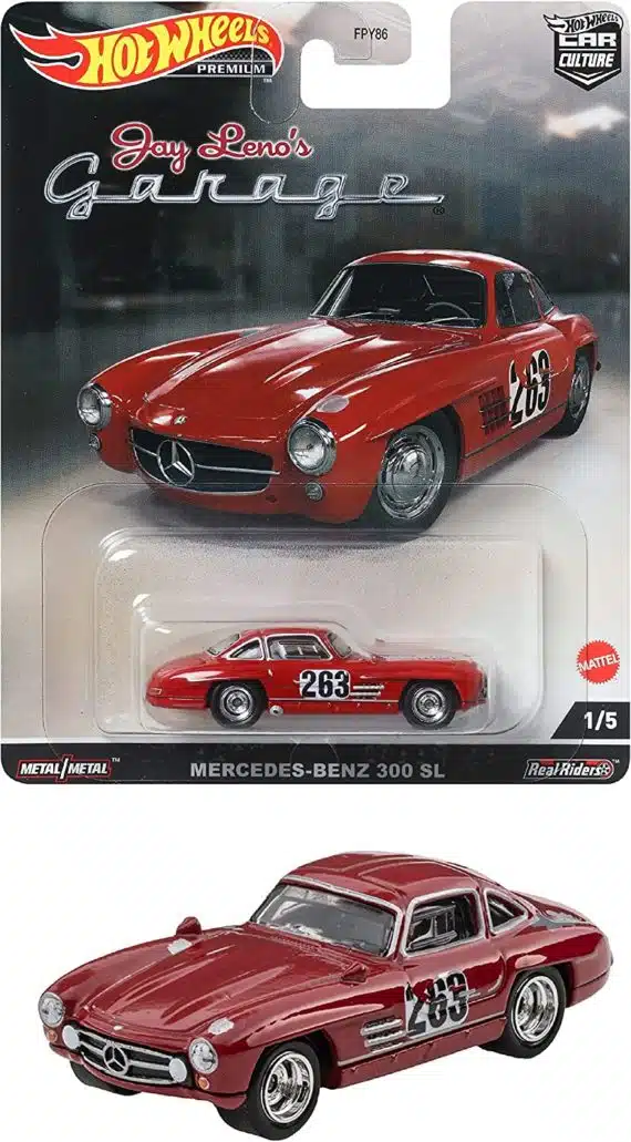 Hot Wheels Premium Car Culture Jay Reno Garage - Mercedes-Benz 300 SL Red HCK07