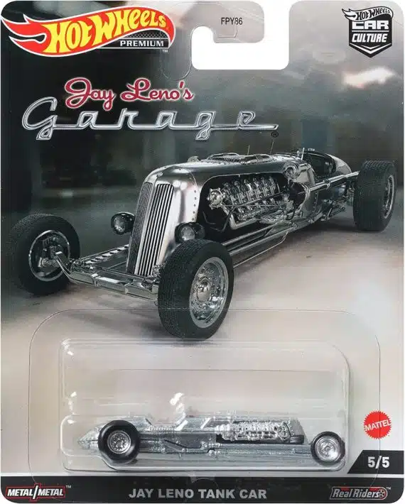 Hot Wheels Premium Car Culture Jay Reno Garage Tank Car Silver HCJ85