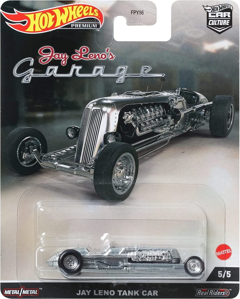 Hot Wheels Premium Car Culture Jay Reno Garage Tank Car Silver HCJ85