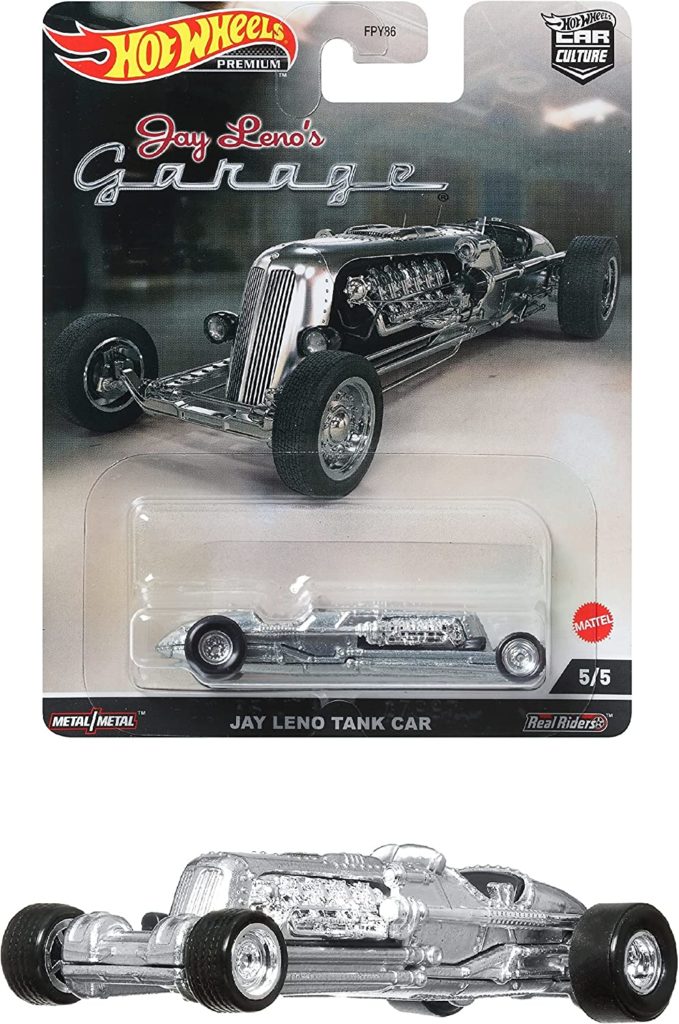 Hot Wheels Premium Car Culture Jay Reno Garage Tank Car Silver HCJ85
