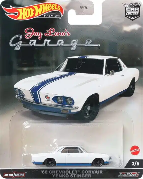 Hot Wheels Premium Car Culture Jay Reno Garage - '66 Chevrolet Corvair Jenko Stinger White HCJ84