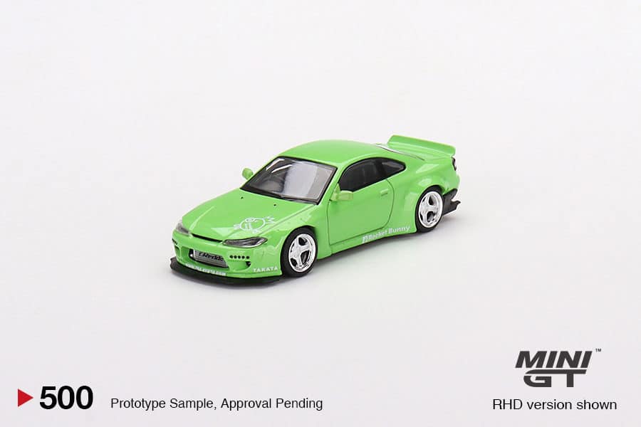 MINI GT 1/64 No.500 Nissan Silvia Pandem (S15) Green RHD MGT00500-R
