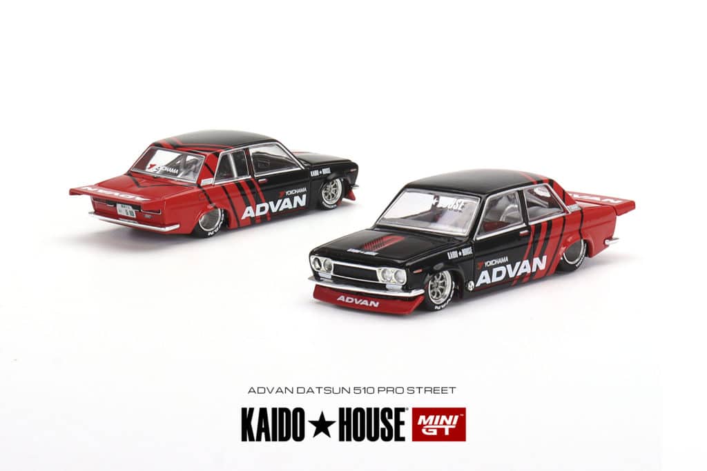 MINI GT 1/64 No.032 Kaido★House x MINI GT Datsun 510 Pro Street ADVAN LHD KHMG032