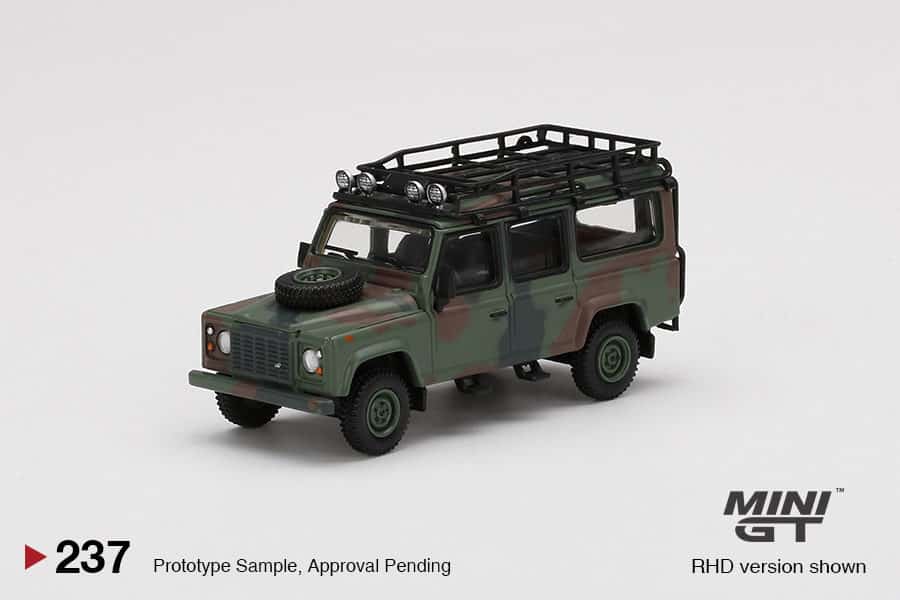 MINI GT 1/64 No.237 Land Rover Defender 110 Military Camouflage RHD MGT00237-R
