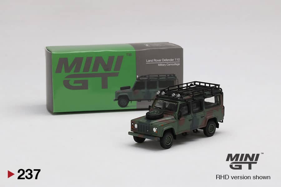 MINI GT 1/64 No.237 Land Rover Defender 110 Military Camouflage RHD MGT00237-R