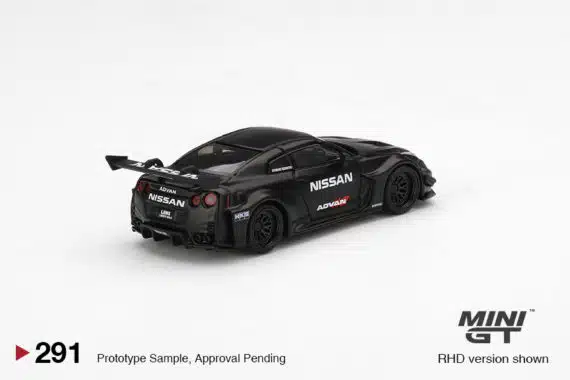MINI GT 1/64 No.291 LB-Silhouette WORKS GT miJo Exclusives NISSAN 35GT-RR Ver.2 Matt Black LBWK LHD MGT00291-MJ (แพ็คแขวน)