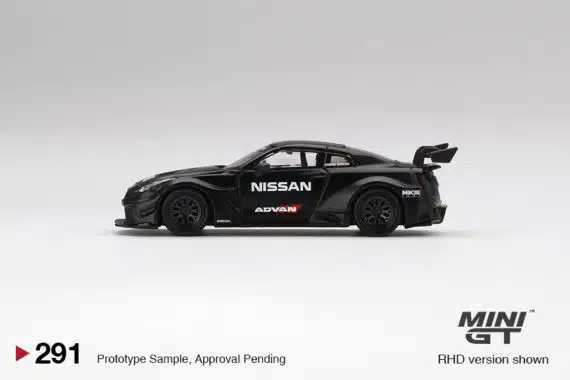 MINI GT 1/64 No.291 LB-Silhouette WORKS GT miJo Exclusives NISSAN 35GT-RR Ver.2 Matt Black LBWK LHD MGT00291-MJ (แพ็คแขวน)
