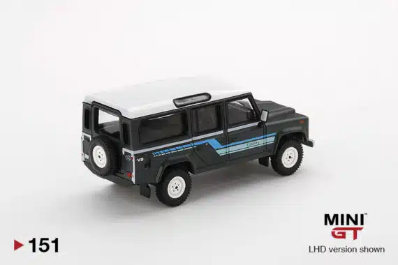 MINI GT 1/64 No.151 Land Rover Defender 110 1985 County Station Wagon Grey LHD MGT00151-L