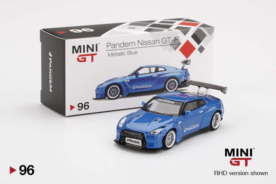 MINI GT 1/64 No.96 Pandem Nissan GT-R (R35) Metallic Blue RHD MGT00096-R