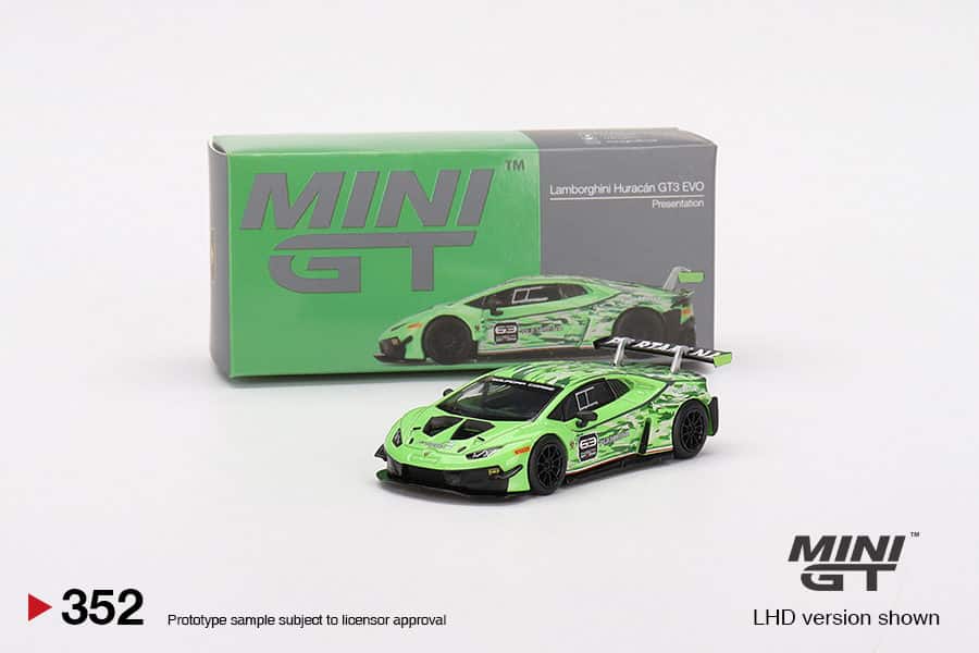 MINI GT 1/64 No.352 miJo Exclusives Lamborghini Huracán GT3 EVO Presentation LHD MGT00352-MJ (แพ็คแขวน)