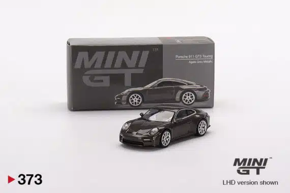 MINI GT 1/64 No.373 miJo Exclusives Porsche 911 (992) GT3 Touring Agate Grey Metallic LHD MGT00373-MJ (แพ็คแขวน)