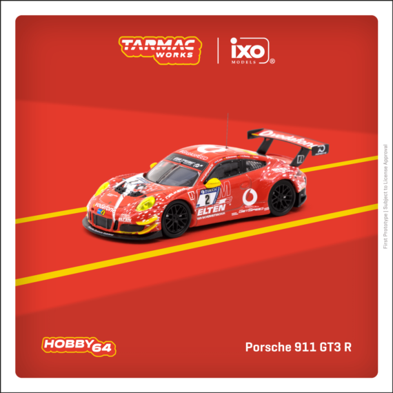Tarmac Works 1/64 HOBBY64 Porsche 911 GT3 R, Nürburgring 24h 2018, M. Böckmann / S. Jans / L. Luhr / J-E. Slooten