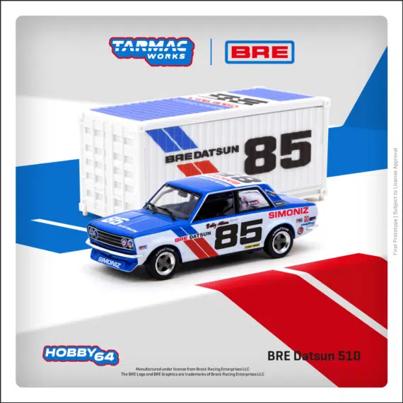 Tarmac Works 1/64 HOBBY64 BRE Datsun 510, Trans-Am 2.5 Championship 1972, Bobby Allison