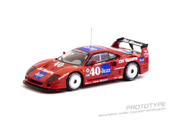 Tarmac Works 1/64 HOBBY64 Ferrari F40 LM, Topeka 2 Hours 1990, J.L. Schlesser / J.P. Jabouille