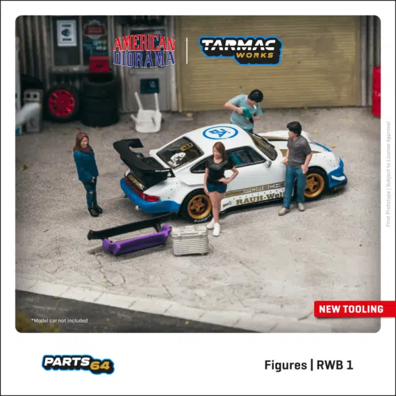 [Pre-Order] Tarmac Works 1/64 PARTS64 Figures Set RWB 1