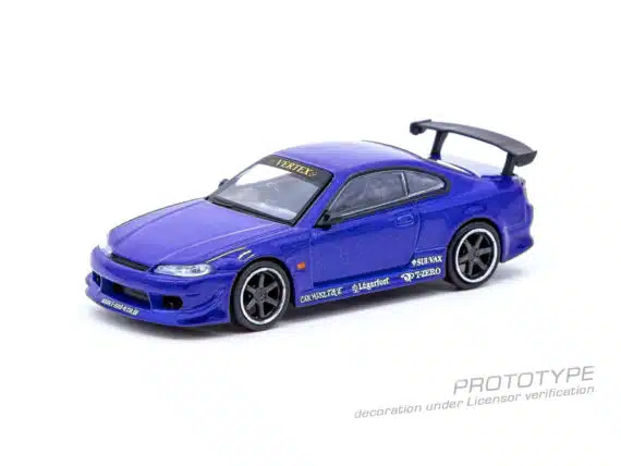 [Pre-Order] Tarmac Works 1/64 GLOBAL64 VERTEX Nissan Silvia S15 Blue Metallic