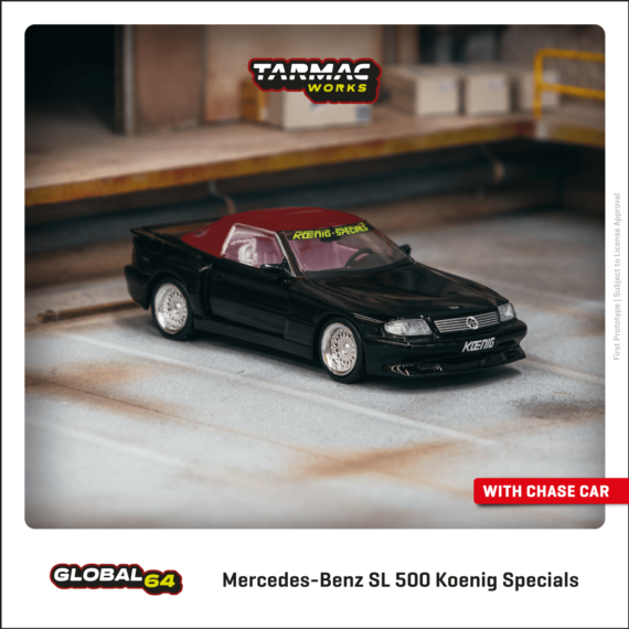 Tarmac Works 1/64 GLOBAL64 Mercedes-Benz SL 500 Koenig SpecialsBlack