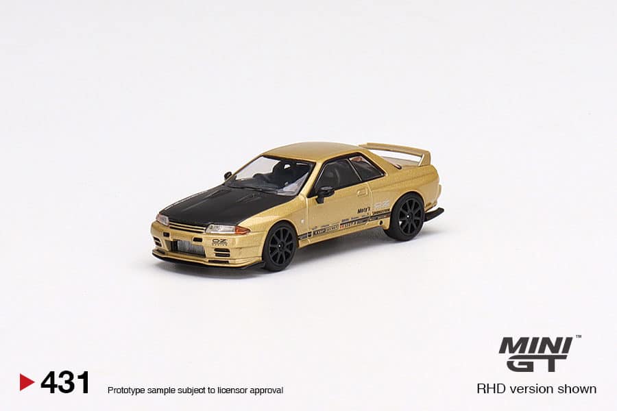 MINI GT 1/64 No.431 Top Secret Nissan Skyline GT-R VR32 Top Secret Gold - Japan Exclusive RHD MGT00431-R