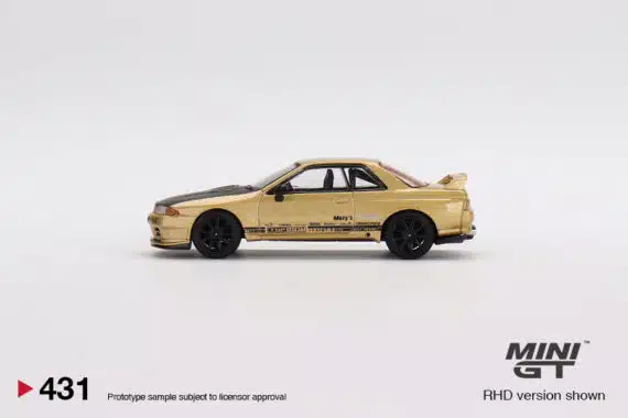 MINI GT 1/64 No.431 Top Secret Nissan Skyline GT-R VR32 Top Secret Gold - Japan Exclusive RHD MGT00431-R