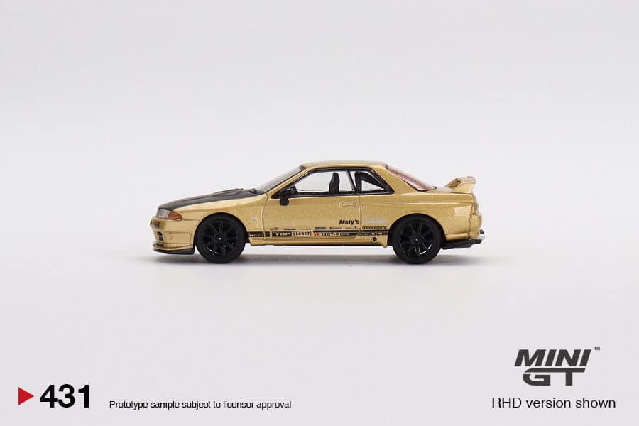 MINI GT 1/64 No.431 Top Secret Nissan Skyline GT-R VR32 Top Secret Gold - Japan Exclusive RHD MGT00431-R