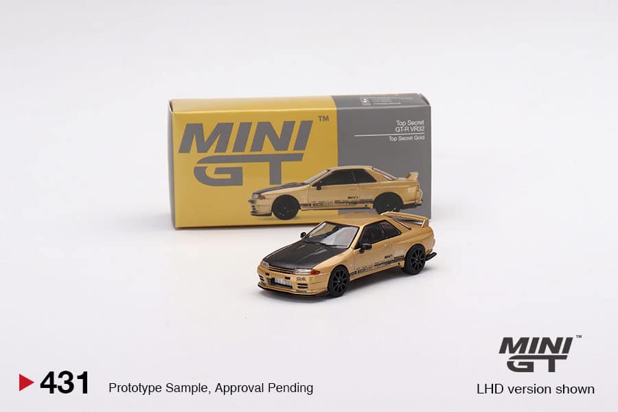MINI GT 1/64 No.431 Top Secret Nissan Skyline GT-R VR32 Top Secret Gold - Japan Exclusive RHD MGT00431-R